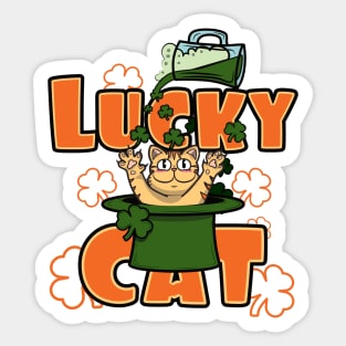 Lucky cat beer Sticker